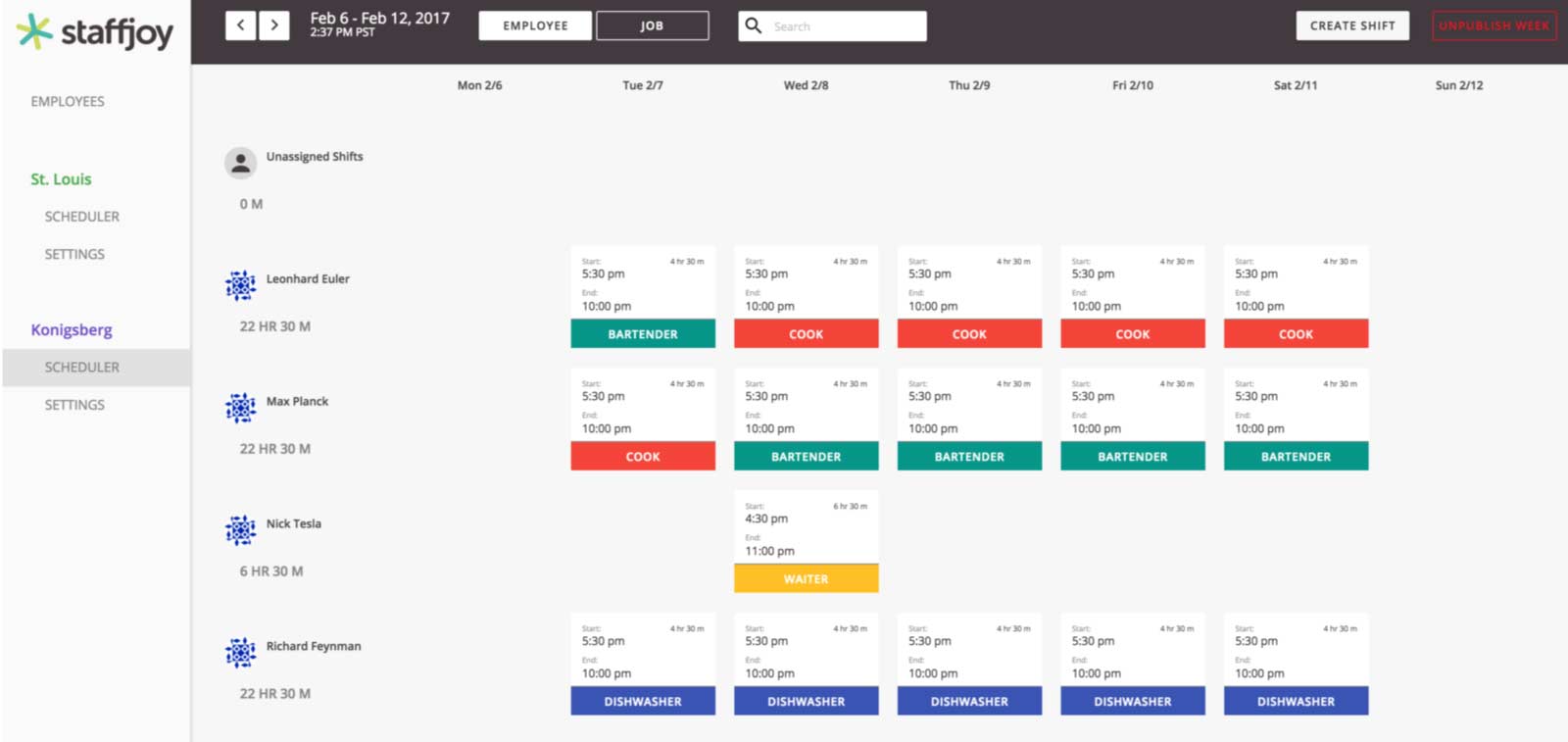 Staffjoy product screenshot