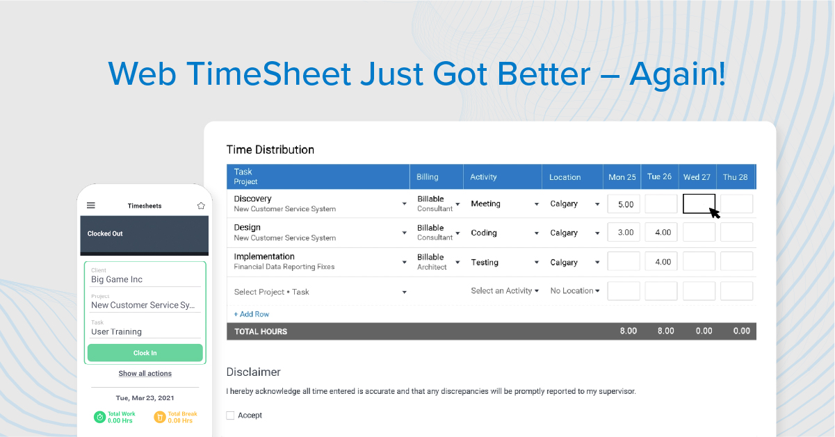 Web TimeSheet Just Got Better – Again!