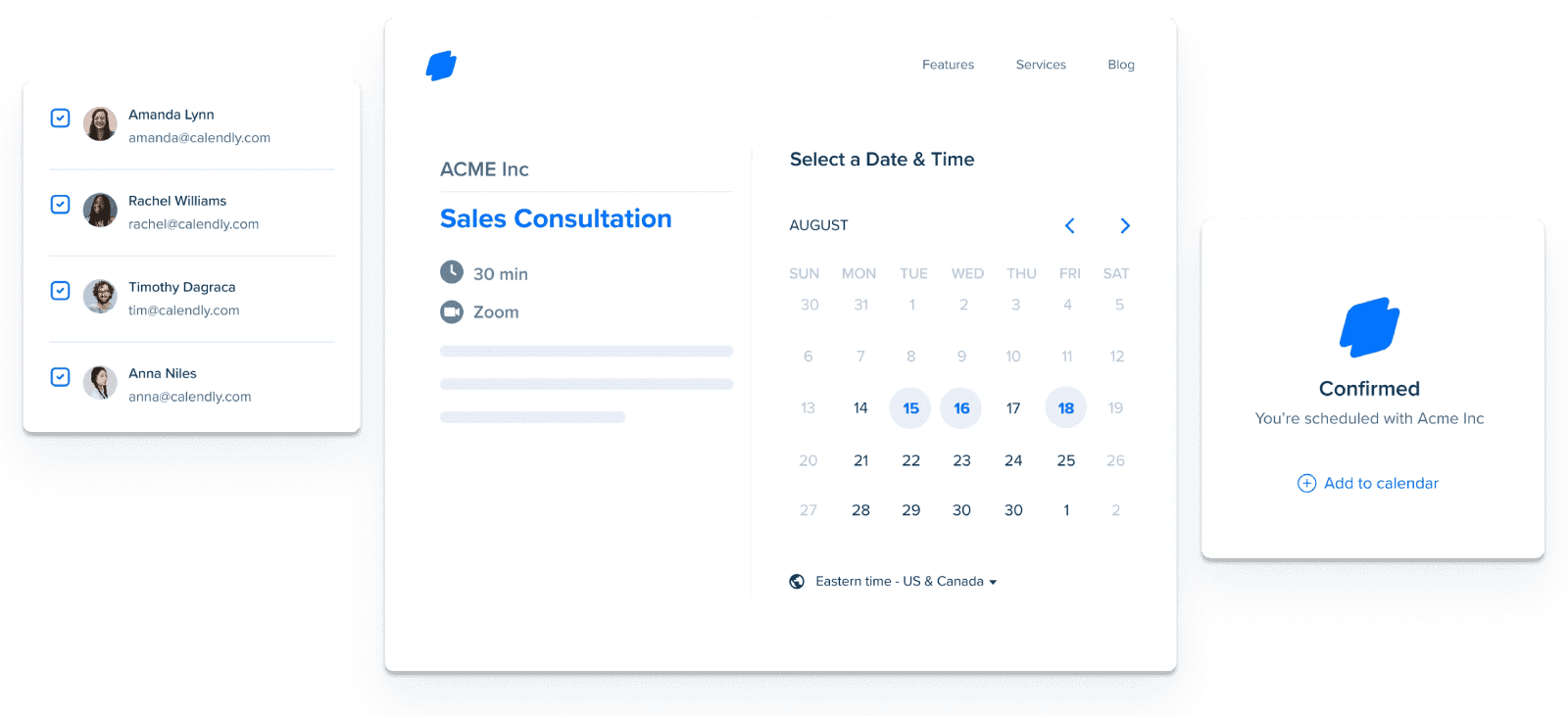 Calendly product screenshot