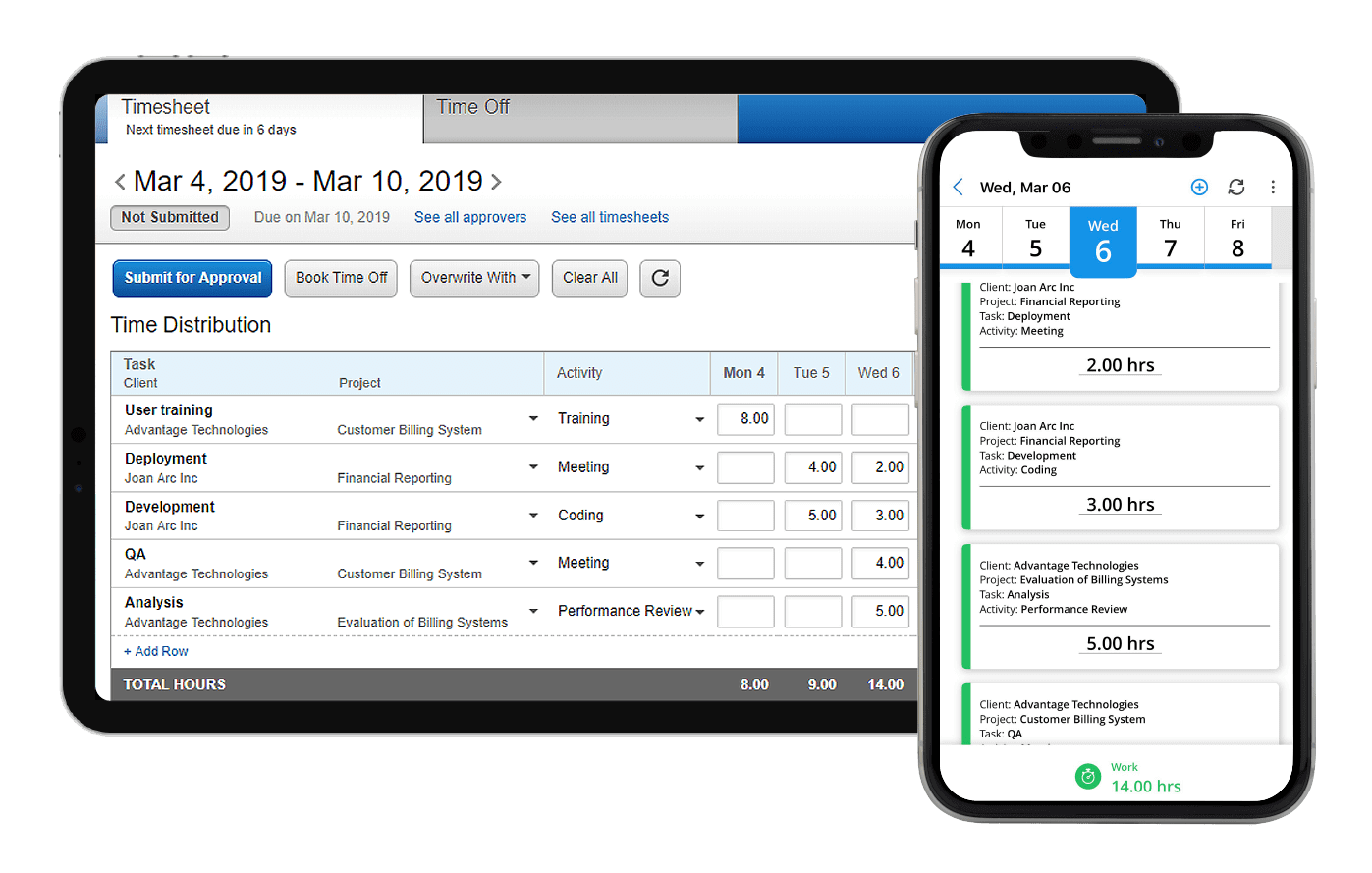 Job Tracking Mobile App from Replicon