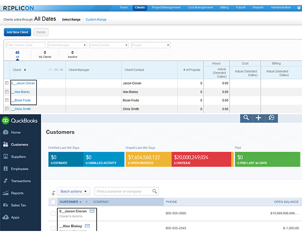 QuickBooks Integration with Replicon