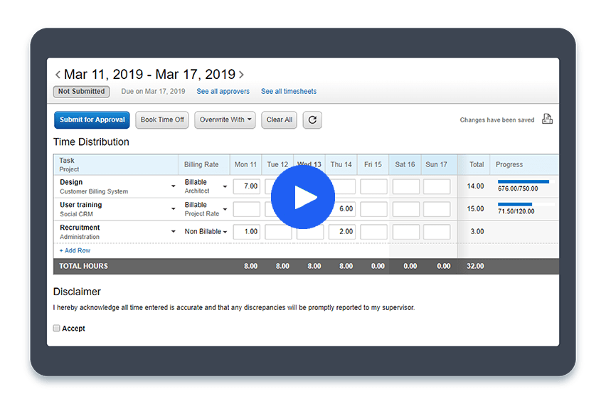 Salesforce time tracking using Replicon