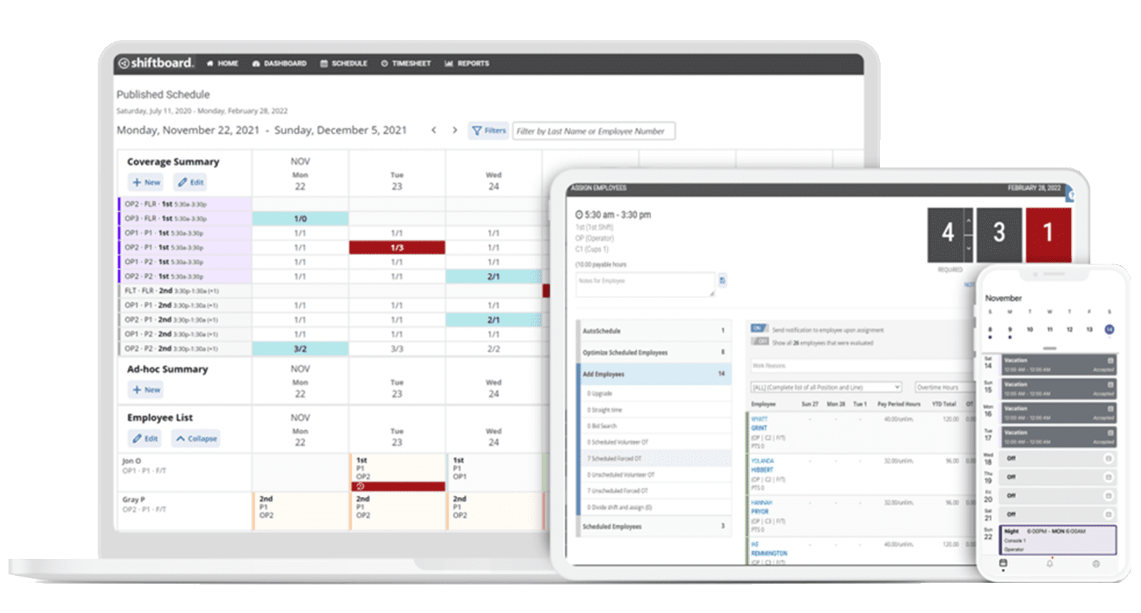 Shiftboard product screenshot