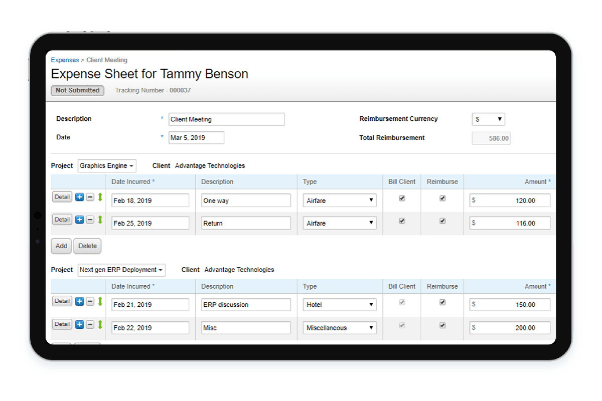 Time and Expense Tracking