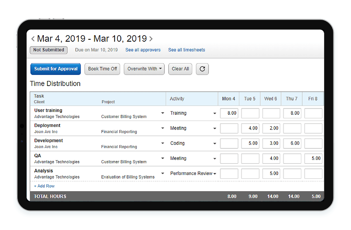 Time Tracking using Oracle Integration