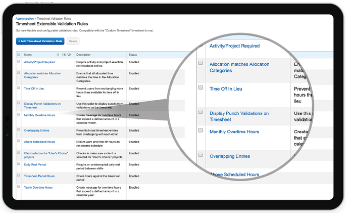 Timesheet Validations for ADP Clients