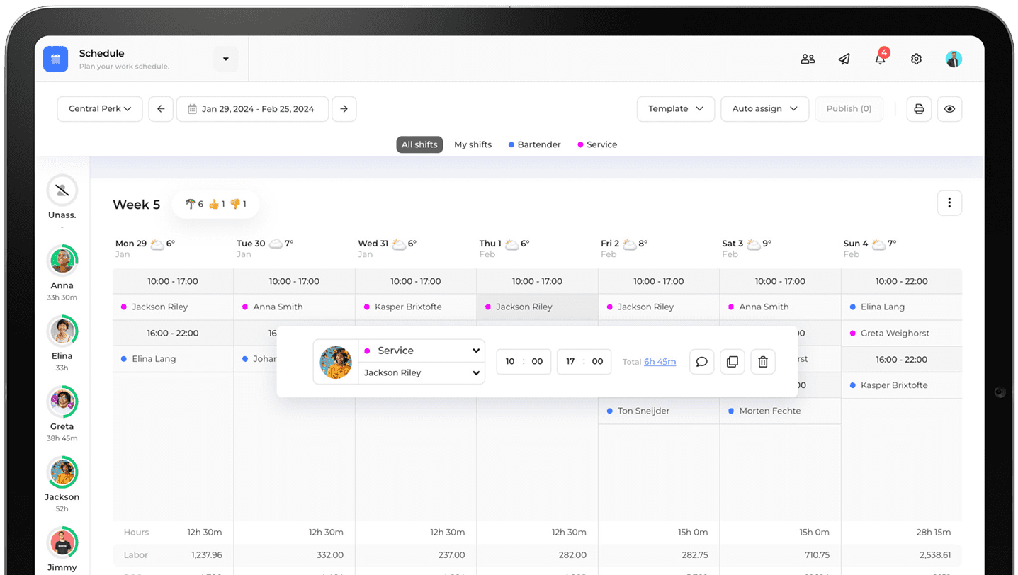 Workfeed product screenshot